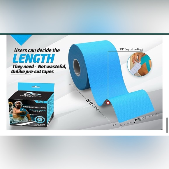 Physix Gear Sport Kinesiology tape - 3 unopened rolls - color: Black - Picture 11 of 14
